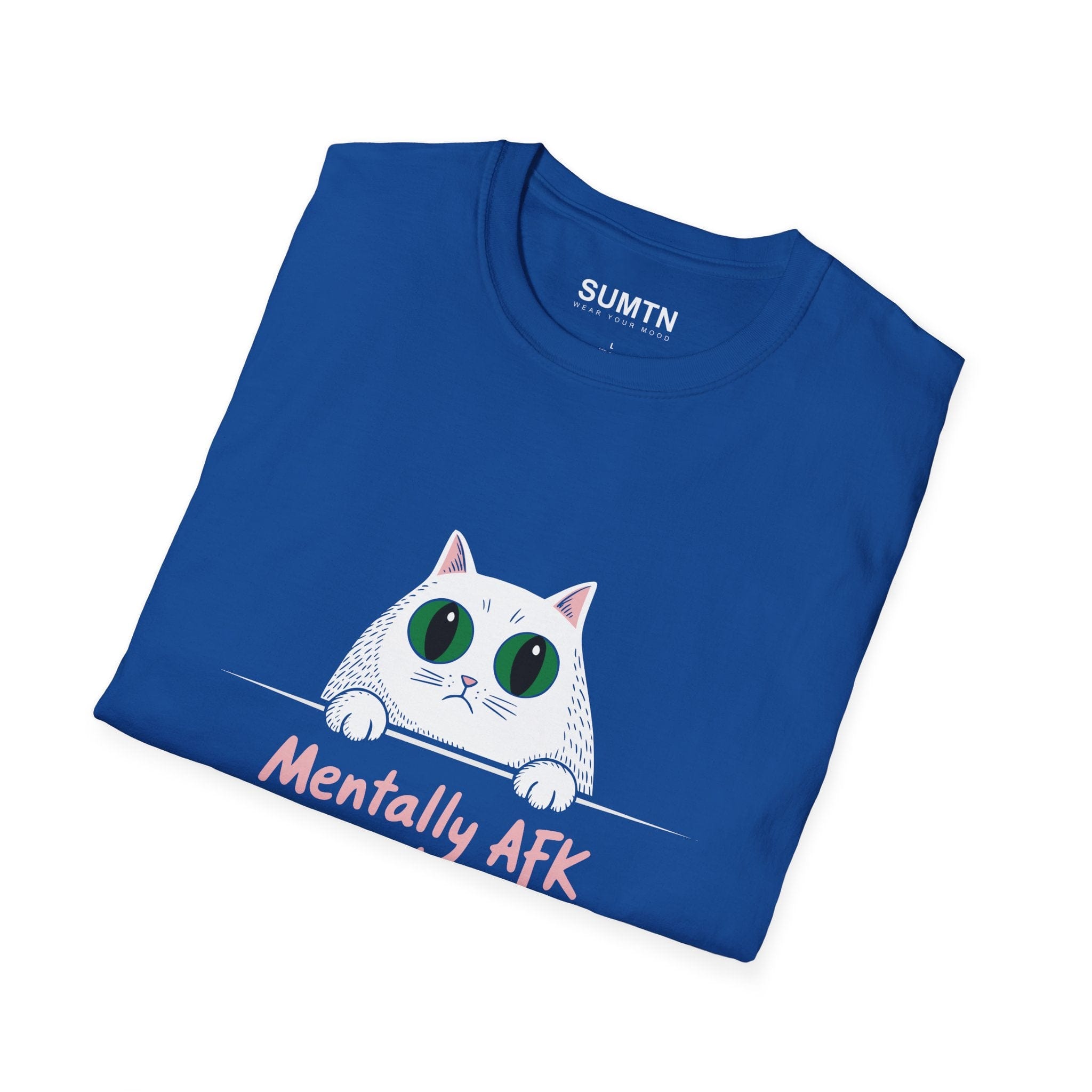 Mentally AFK Cat T-Shirt (Dark)