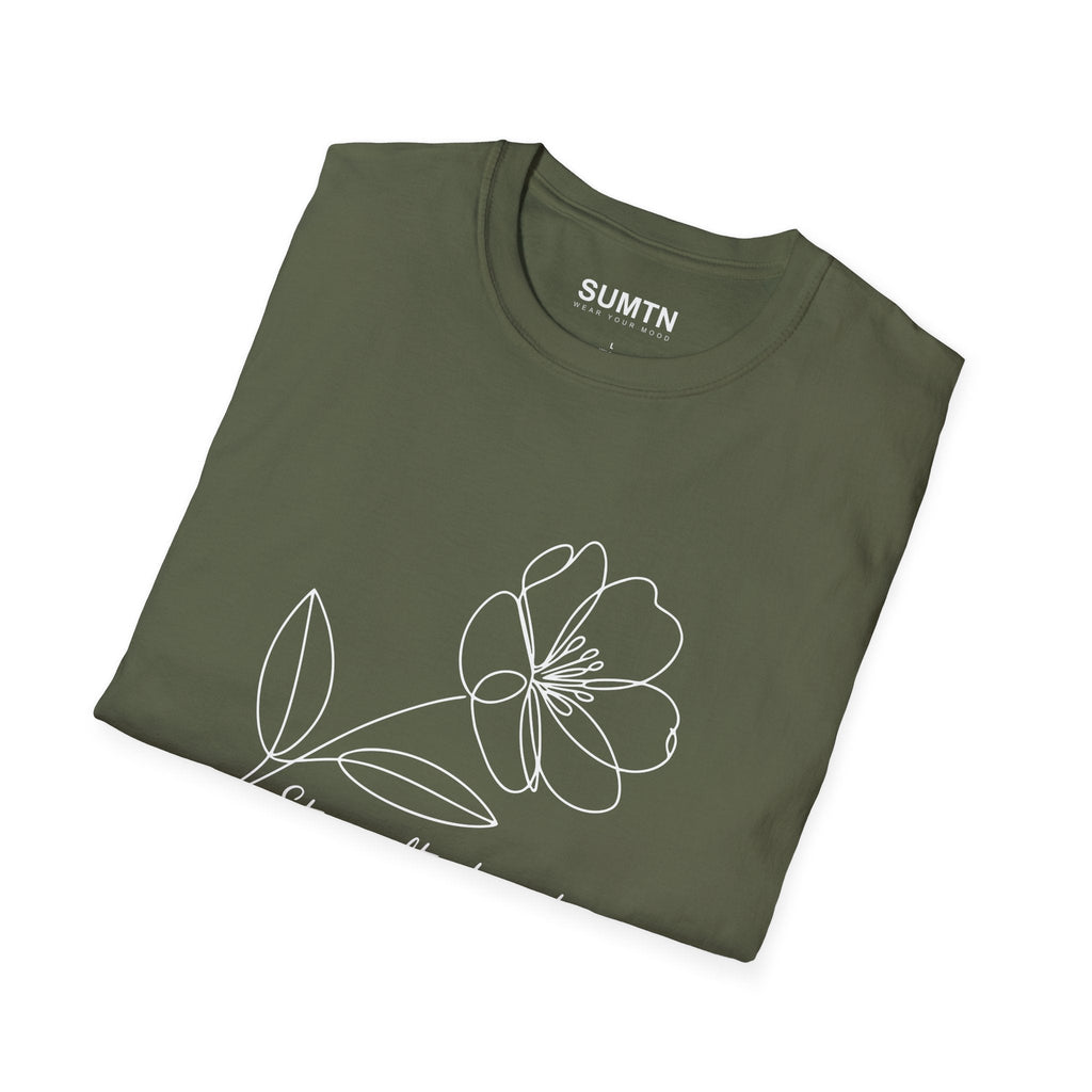 Stay Soft, Stay Strong Floral Soft T-Shirt