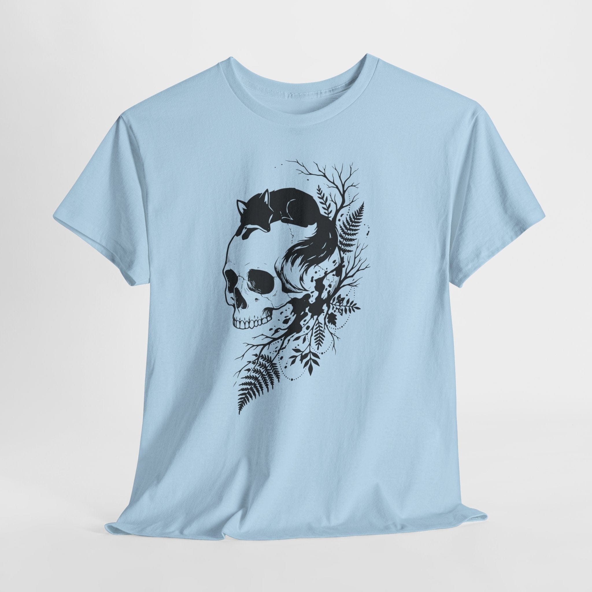 Skull & Black Fox Graphic T‑Shirt