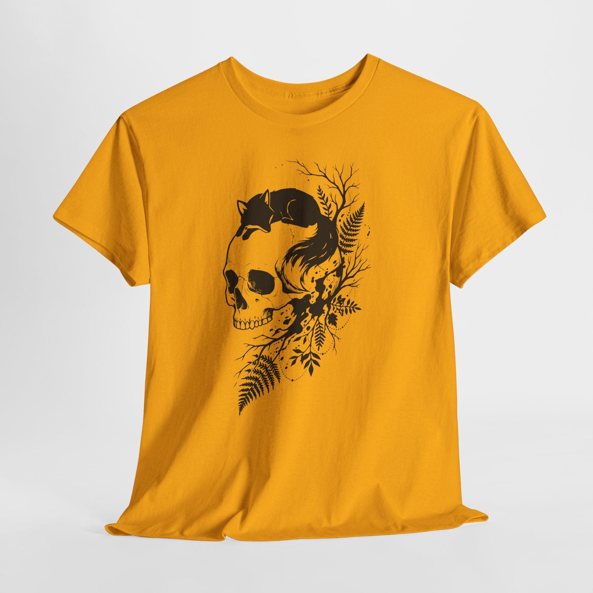 Skull & Black Fox Graphic T‑Shirt
