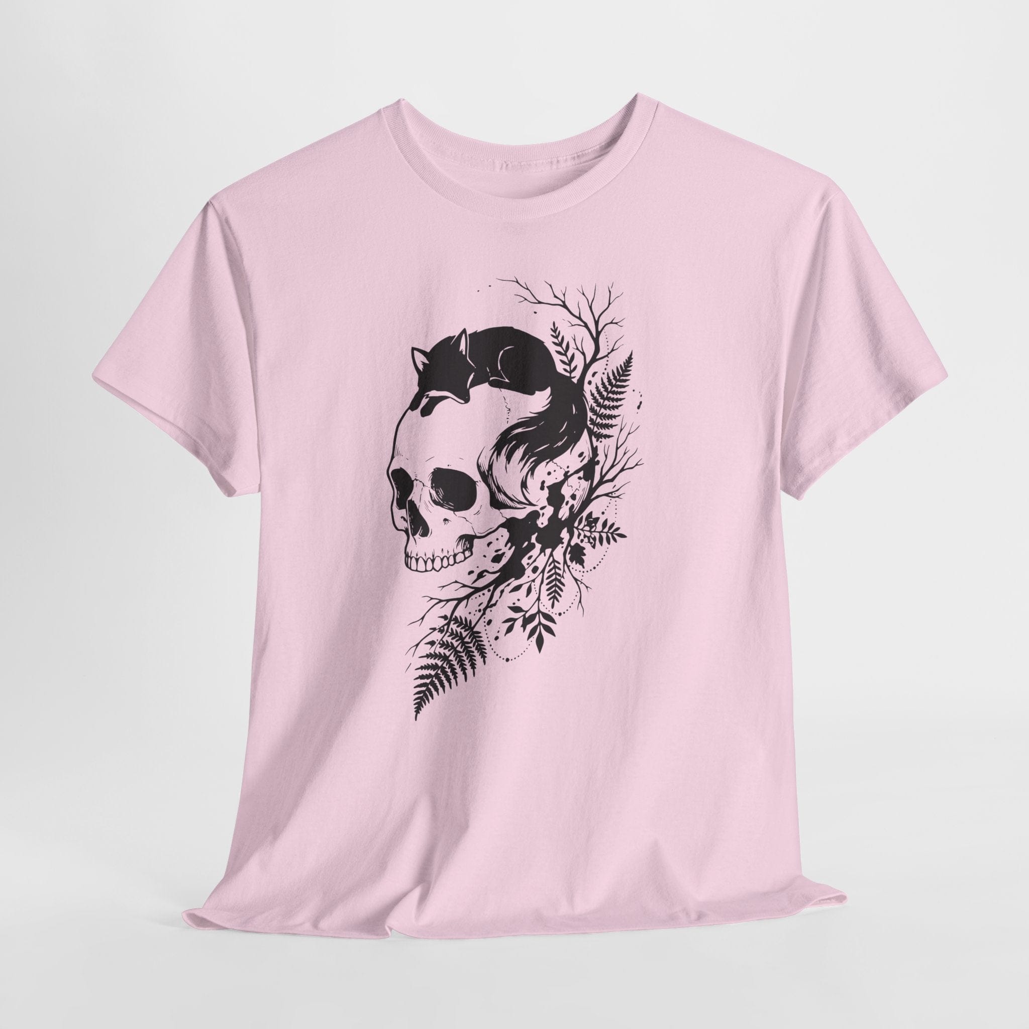 Skull & Black Fox Graphic T‑Shirt