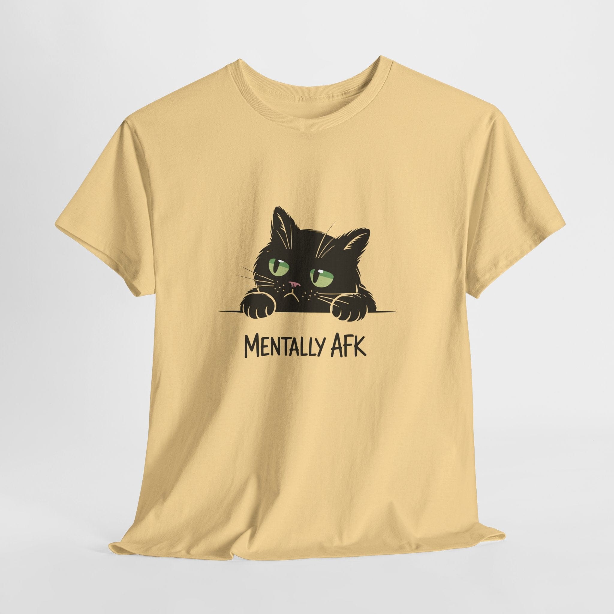 Mentally AFK Cat T‑Shirt (Light)