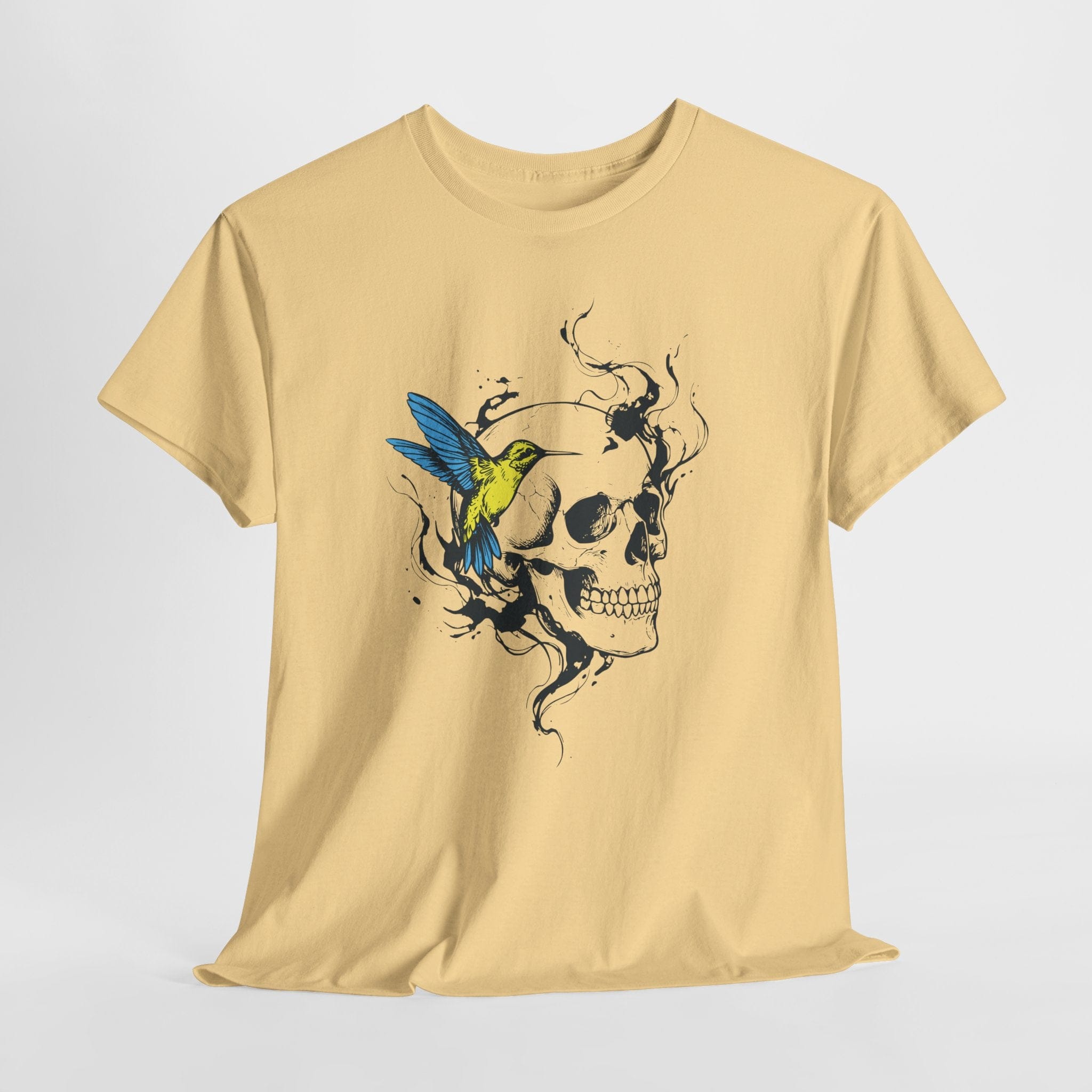 Skull & Hummingbird Edgy T-Shirt