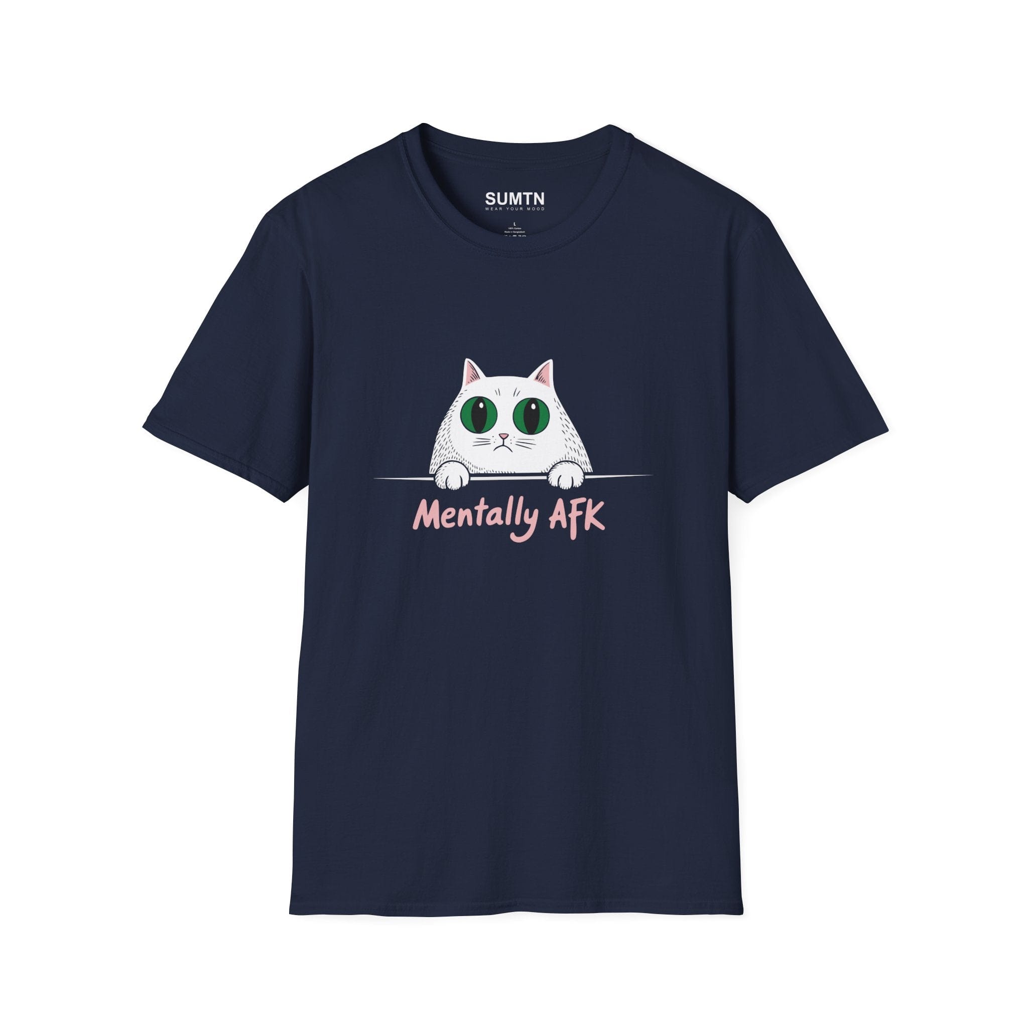 Mentally AFK Cat T-Shirt (Dark)