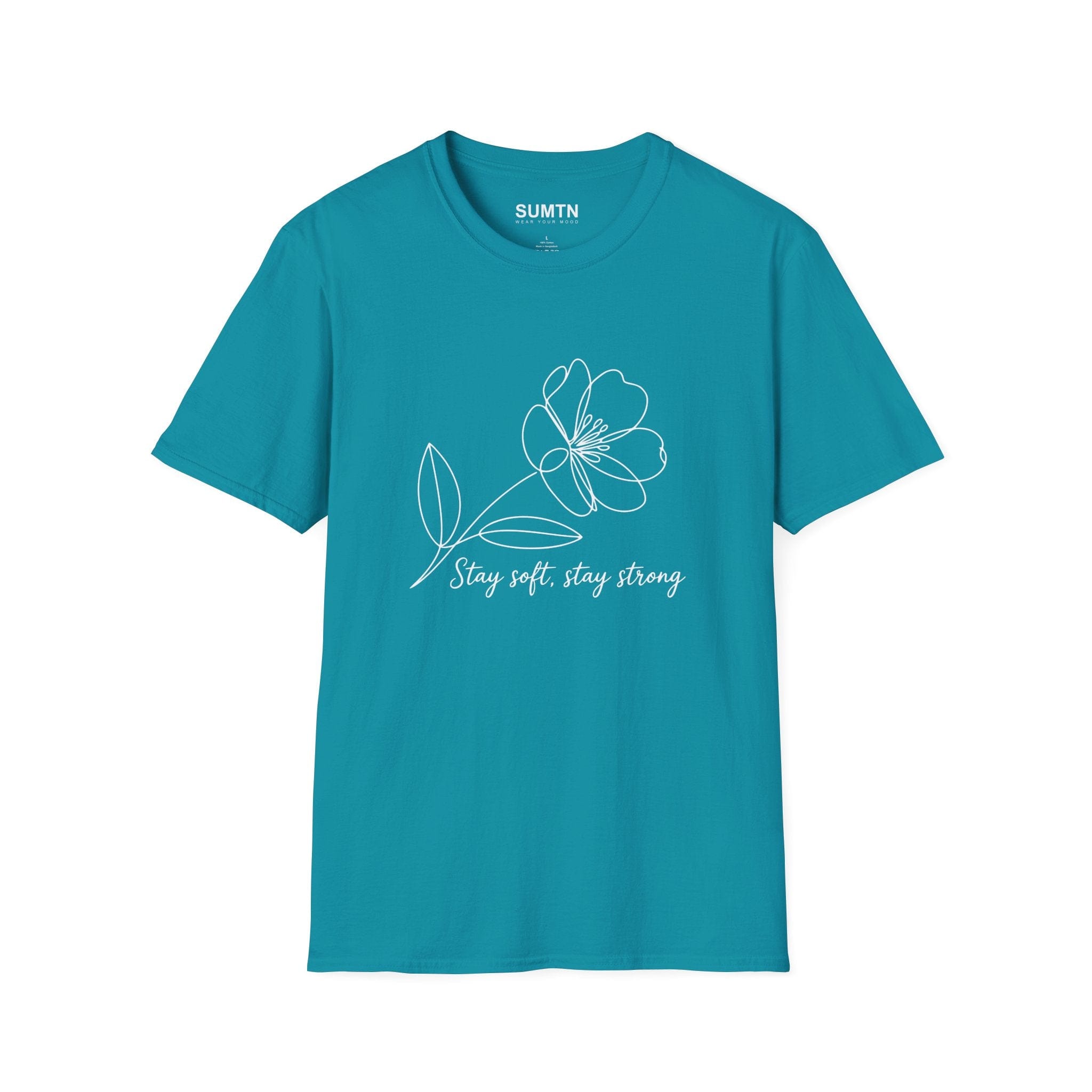 Stay Soft, Stay Strong Floral Soft T-Shirt