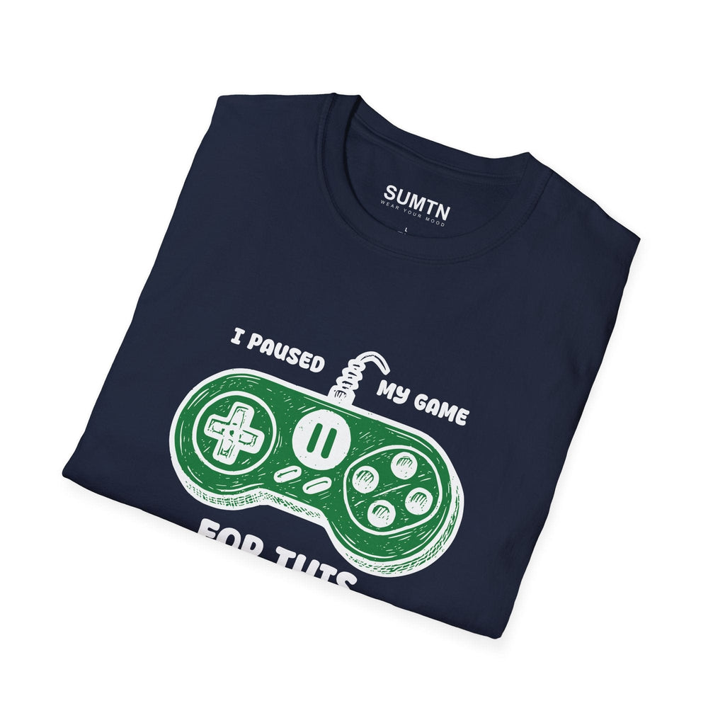 J'ai mis mon jeu en pause pour ce t-shirt vert (foncé)