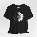 Monochrome Retro Flower T-Shirt (Dark)