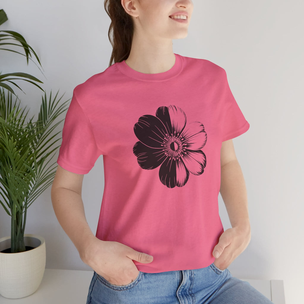 Monochrome Retro Flower T-Shirt (Light)