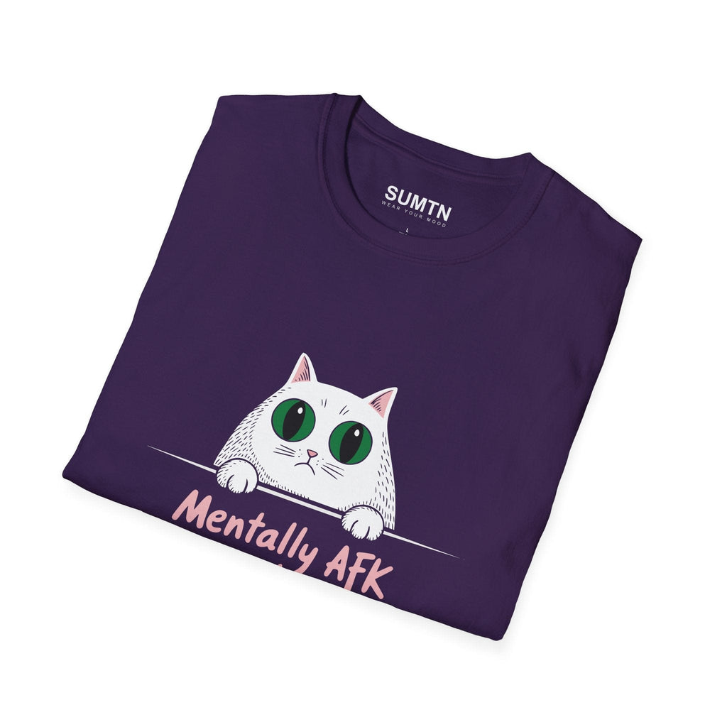 Mentally AFK Cat T-Shirt (Dark)