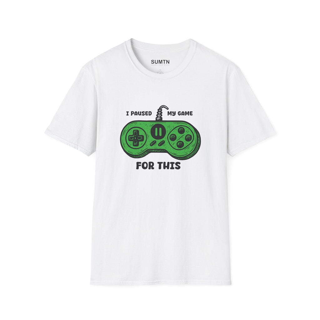 J'ai mis mon jeu en pause pour ce t-shirt vert (pâle)