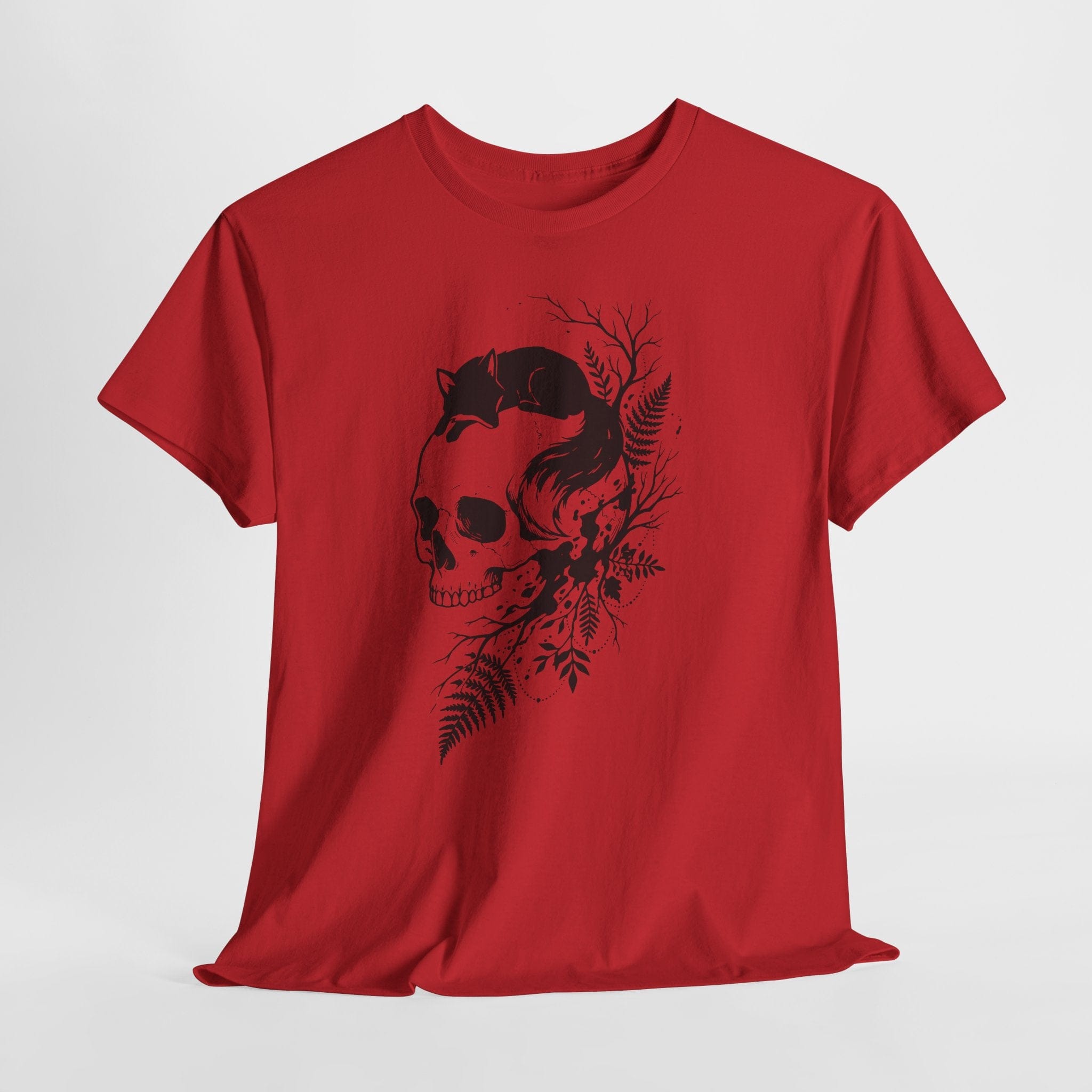 Skull & Black Fox Graphic T‑Shirt