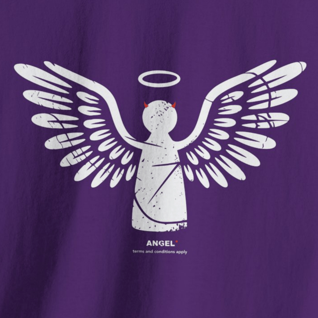 Angel With Terms and Conditions T-Shirt (Dark)