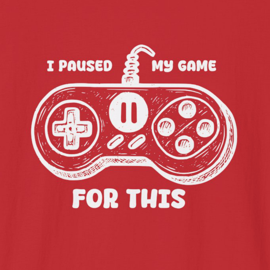 I Paused My Game For This Blank  T-Shirt (Dark)