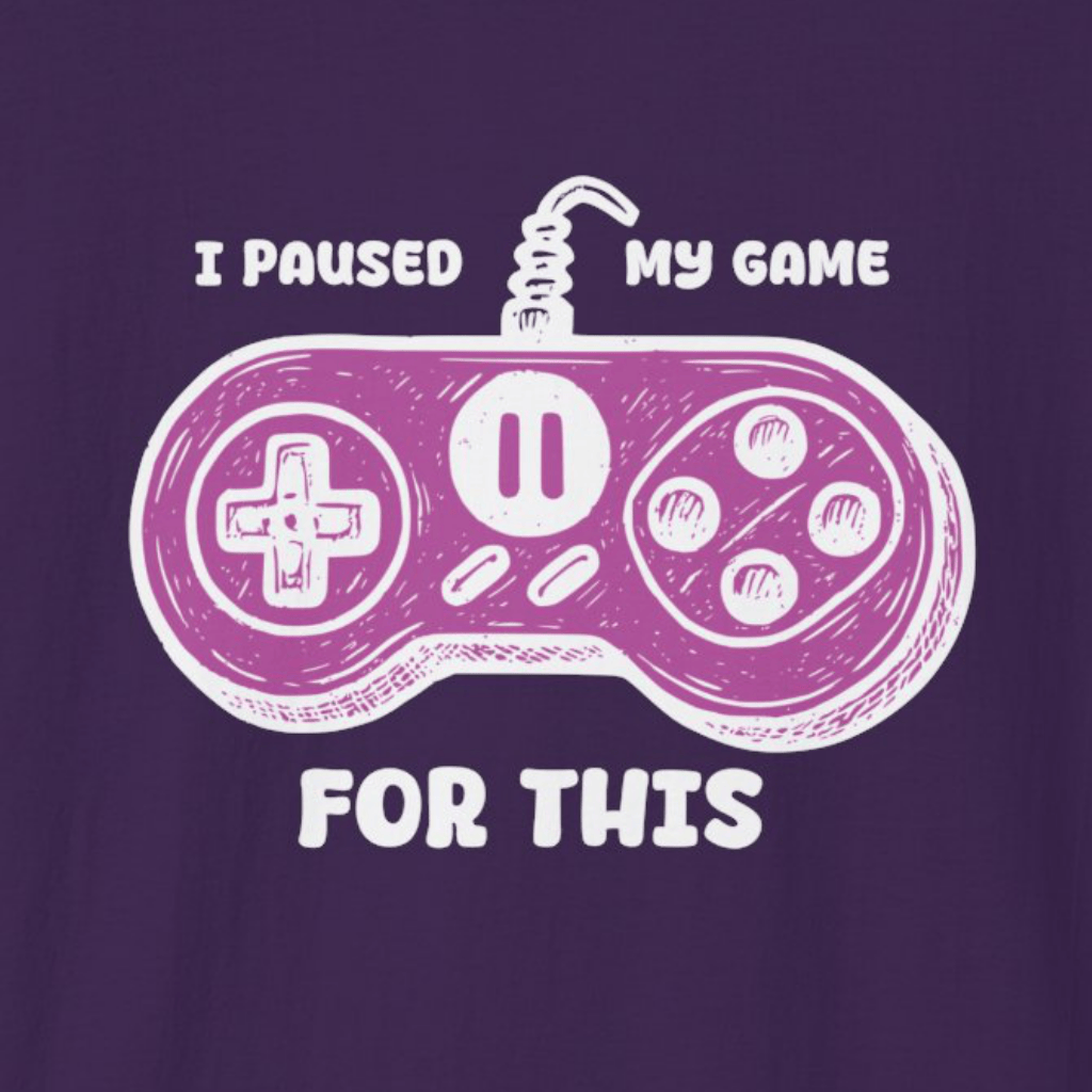 I Paused My Game For This Pink T-Shirt (Dark)
