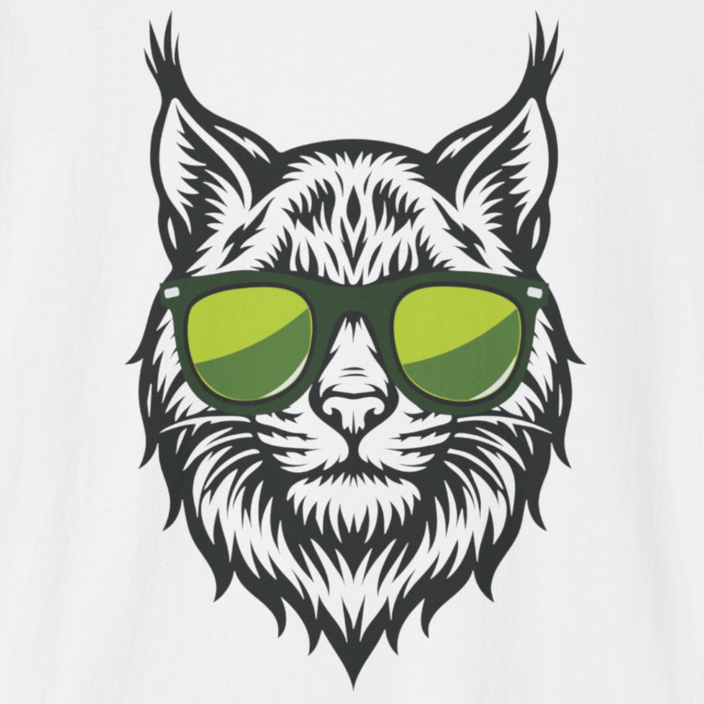 Cool Bobcat with Sunglasses T-Shirt