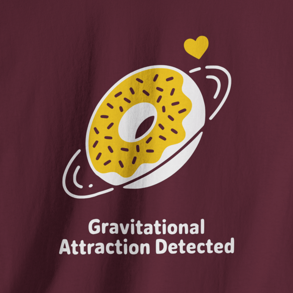 Gravitational Attraction Detected Donut T-Shirt (Dark)