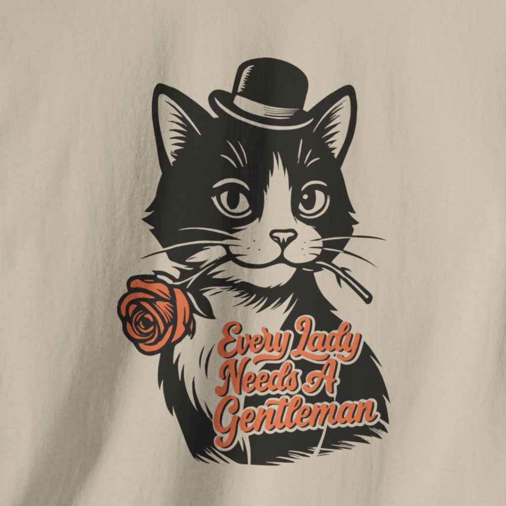 Gentleman Cat Retro T-Shirt