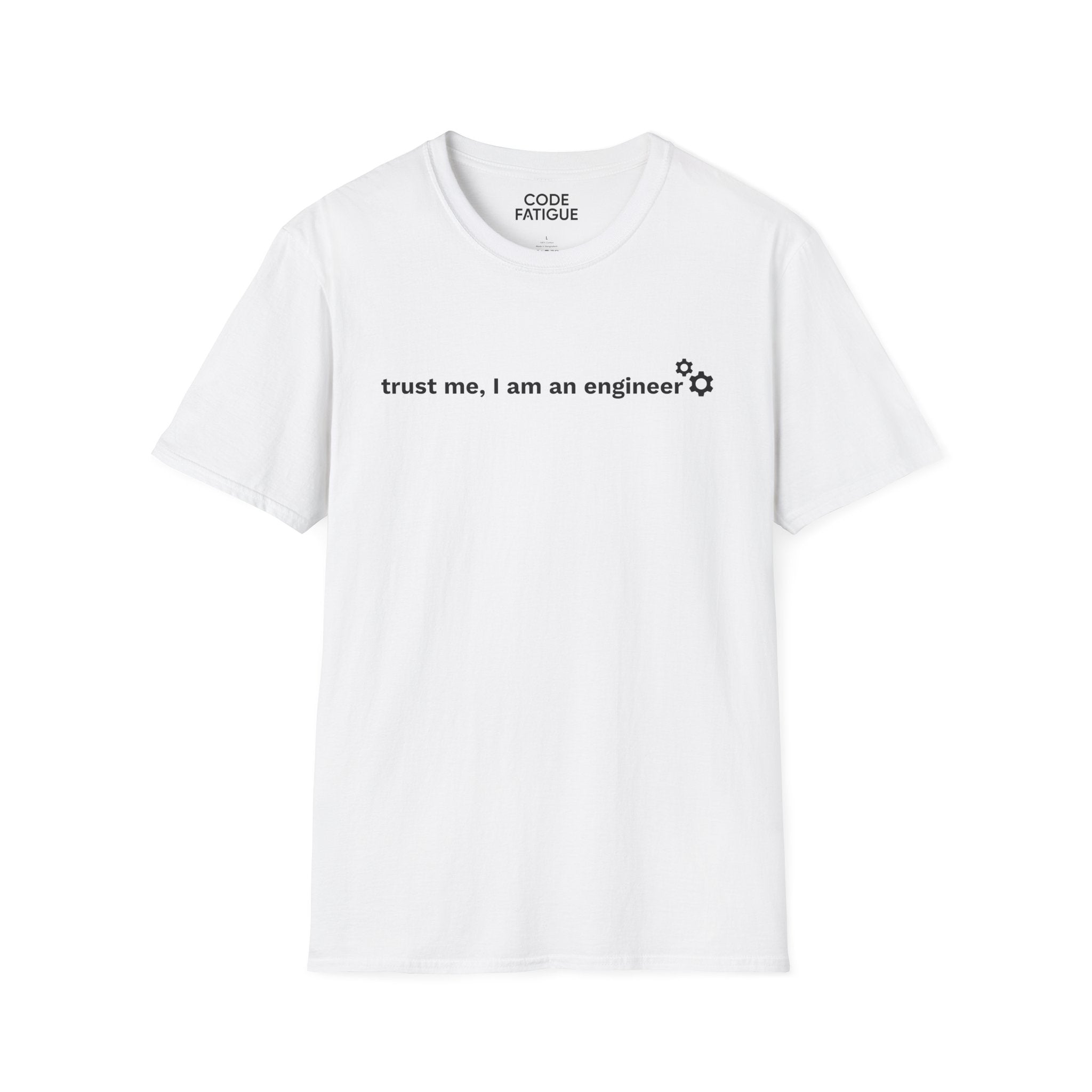Engineer T-Shirt — "trust me, I am an engineer" Minimal Tech Tee