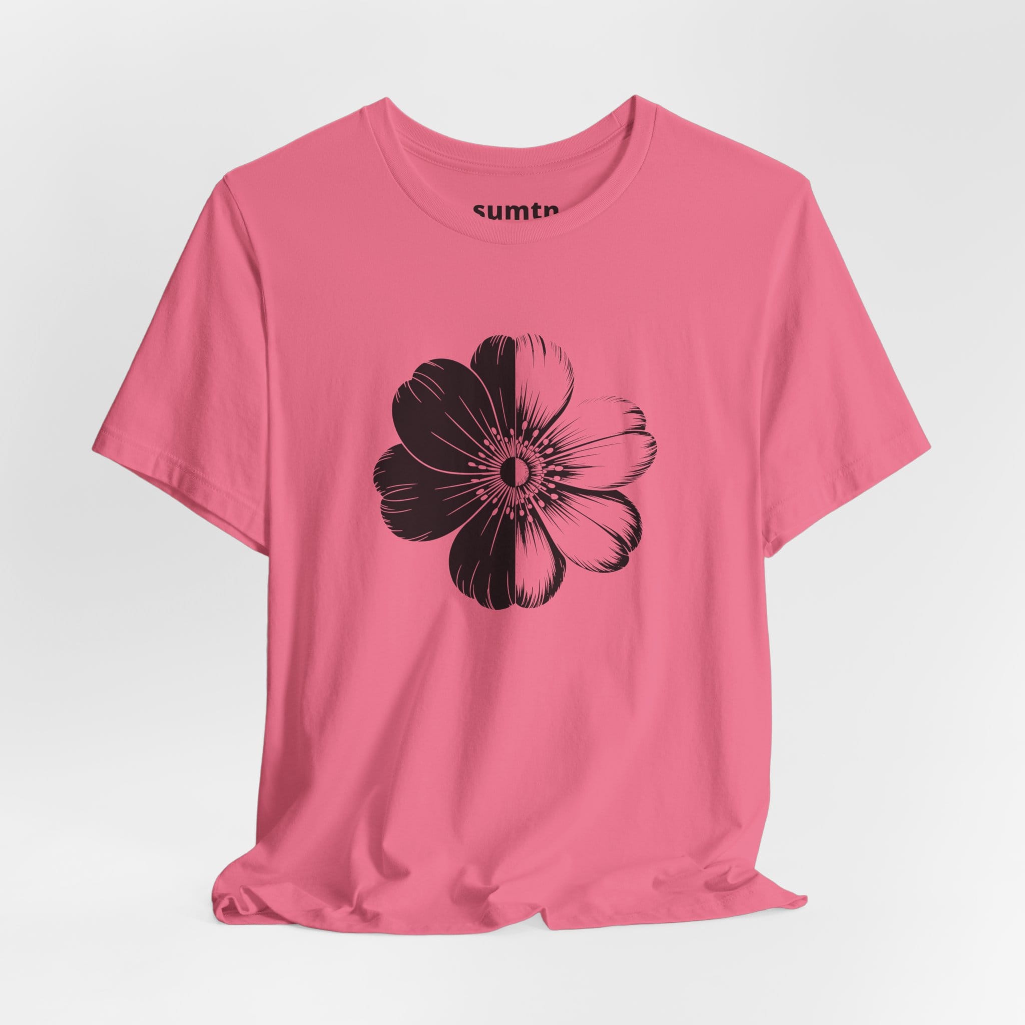 Monochrome Retro Flower T-Shirt (Light)