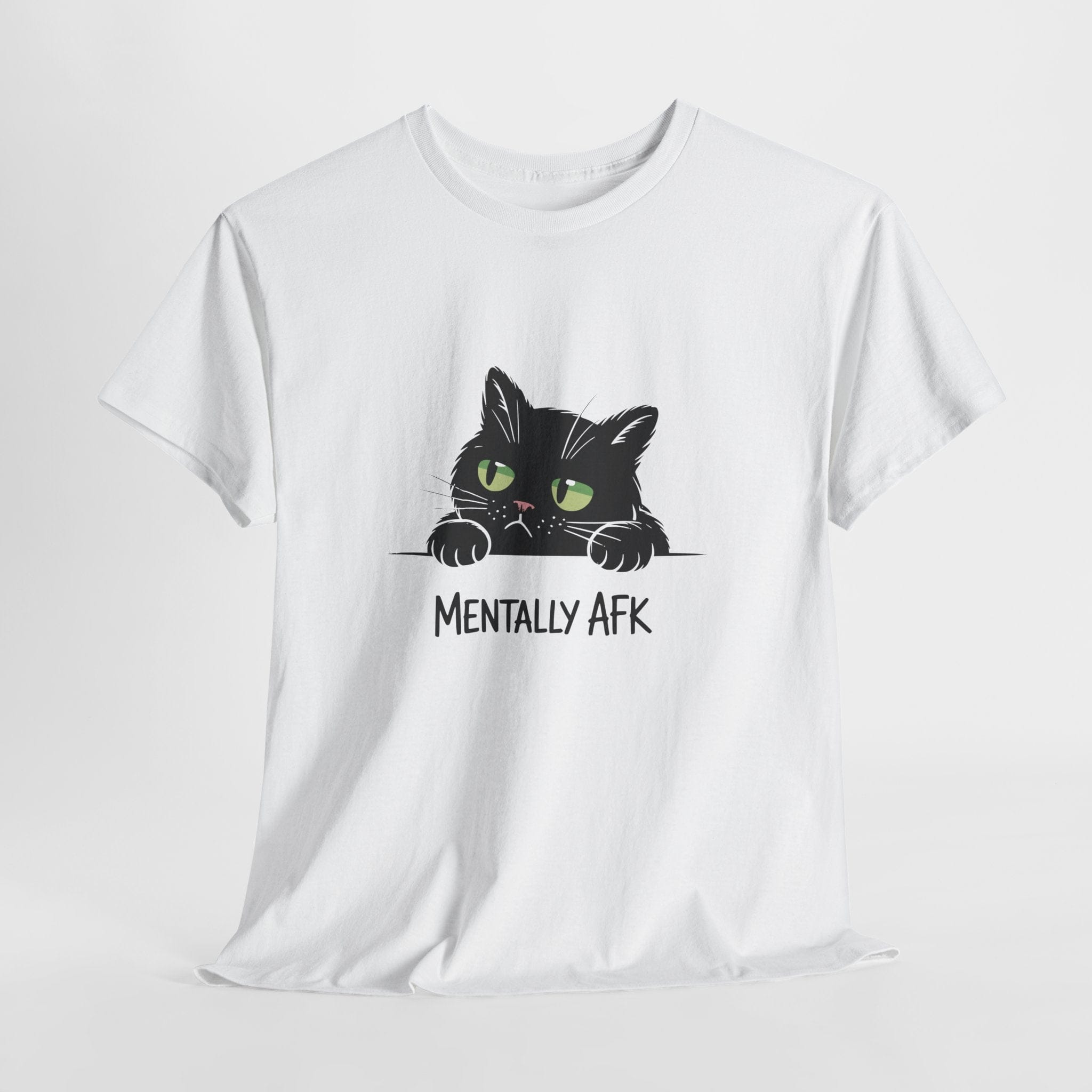 Mentally AFK Cat T‑Shirt (Light)