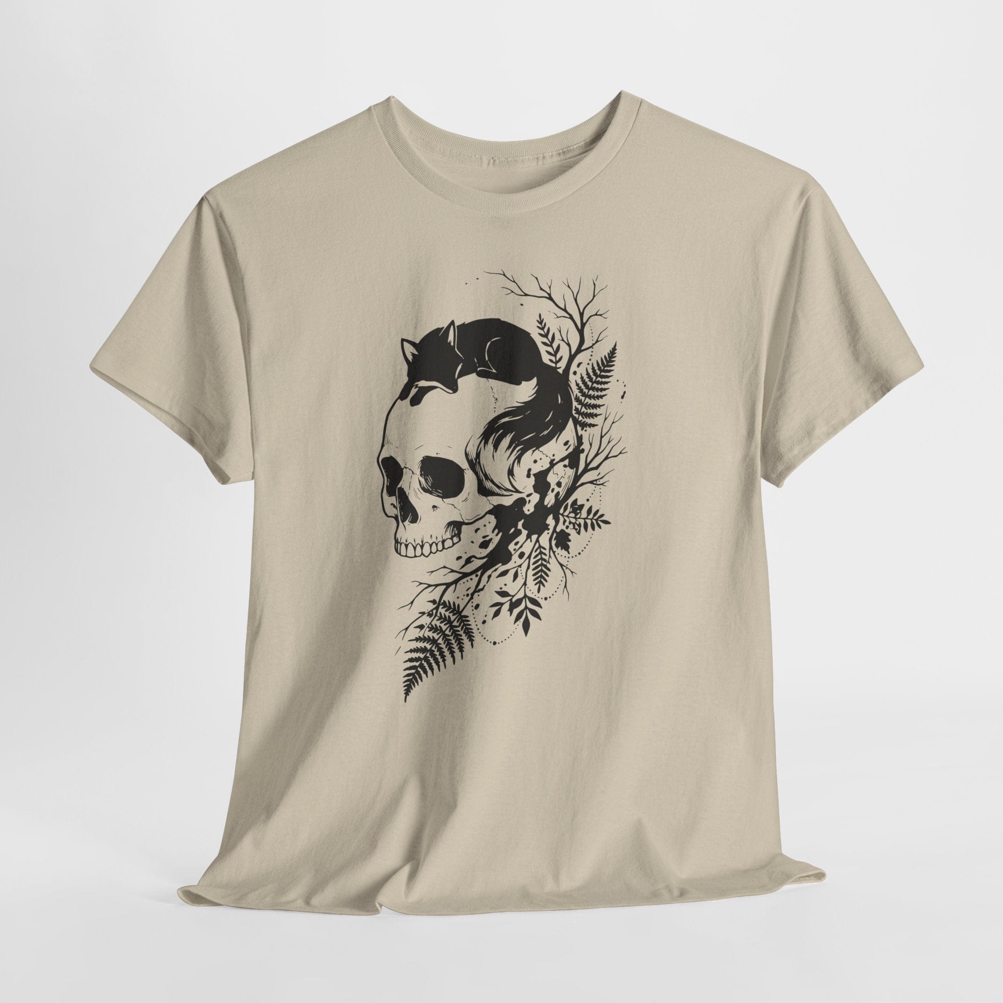 Skull & Black Fox Graphic T‑Shirt