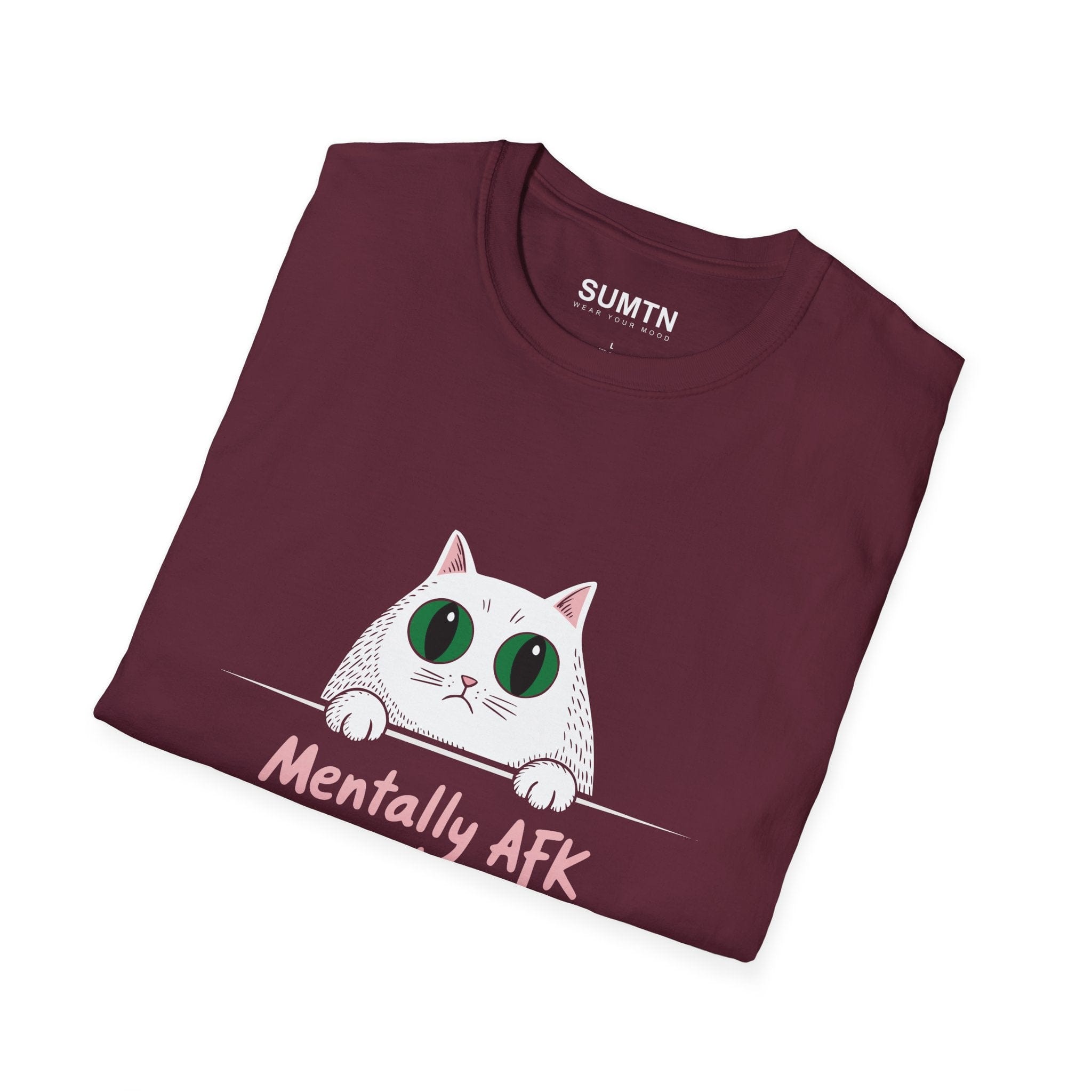 Mentally AFK Cat T-Shirt (Dark)