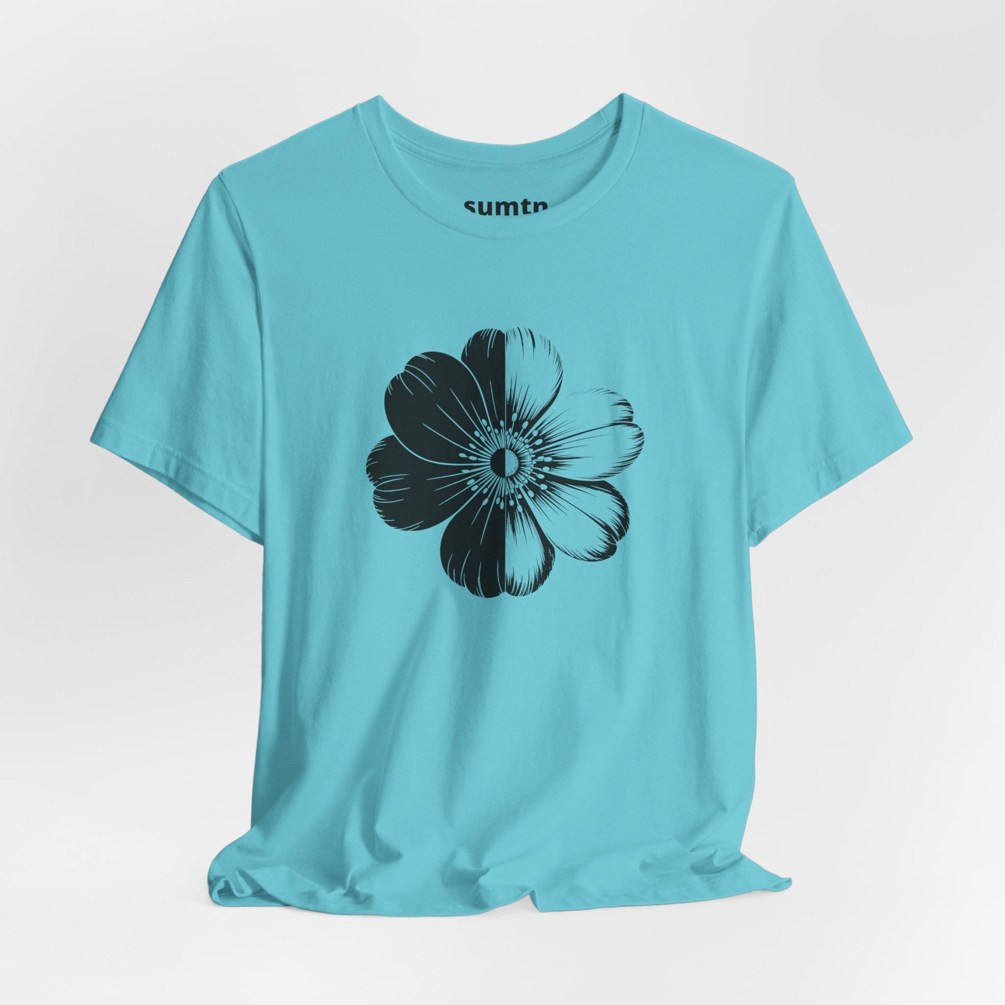 Monochrome Retro Flower T-Shirt (Light)