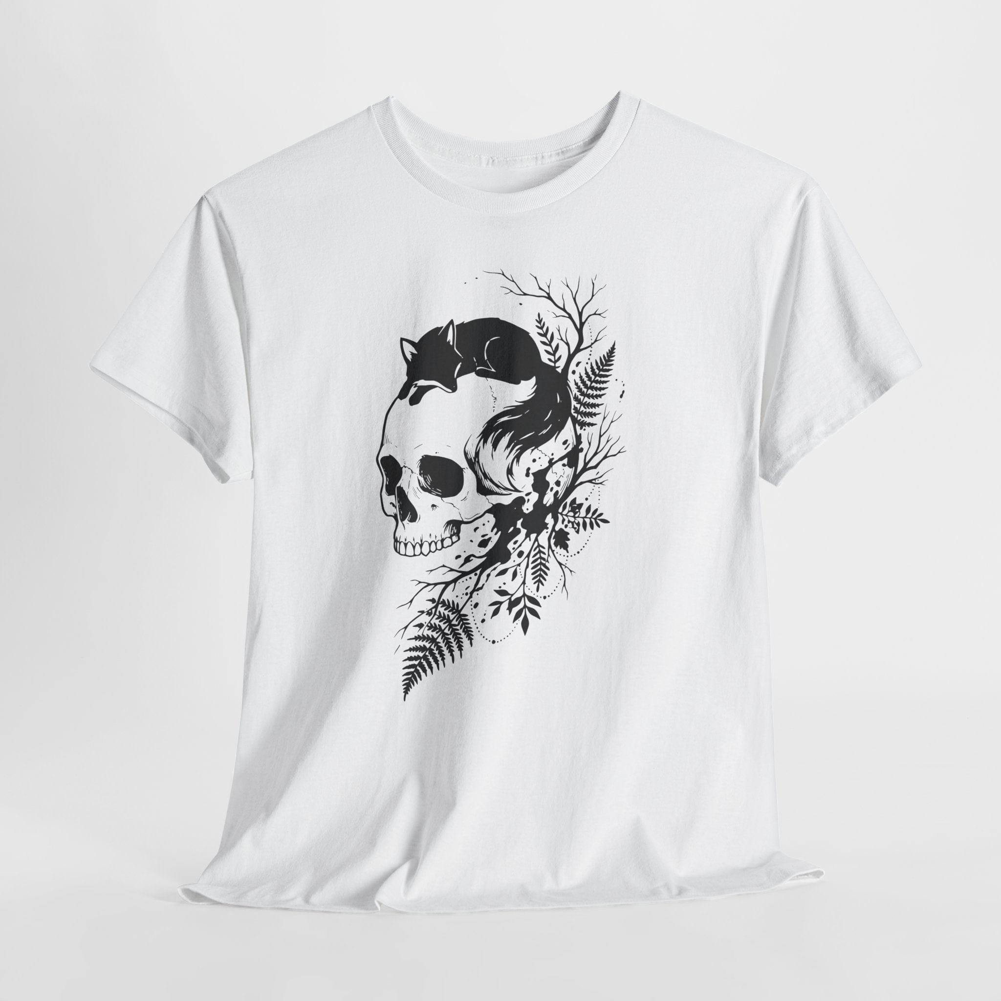 Skull & Black Fox Graphic T‑Shirt