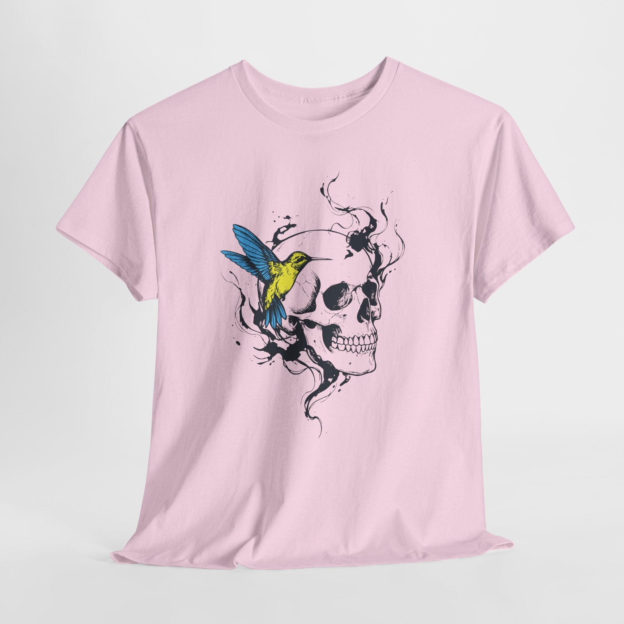 Skull & Hummingbird Edgy T-Shirt