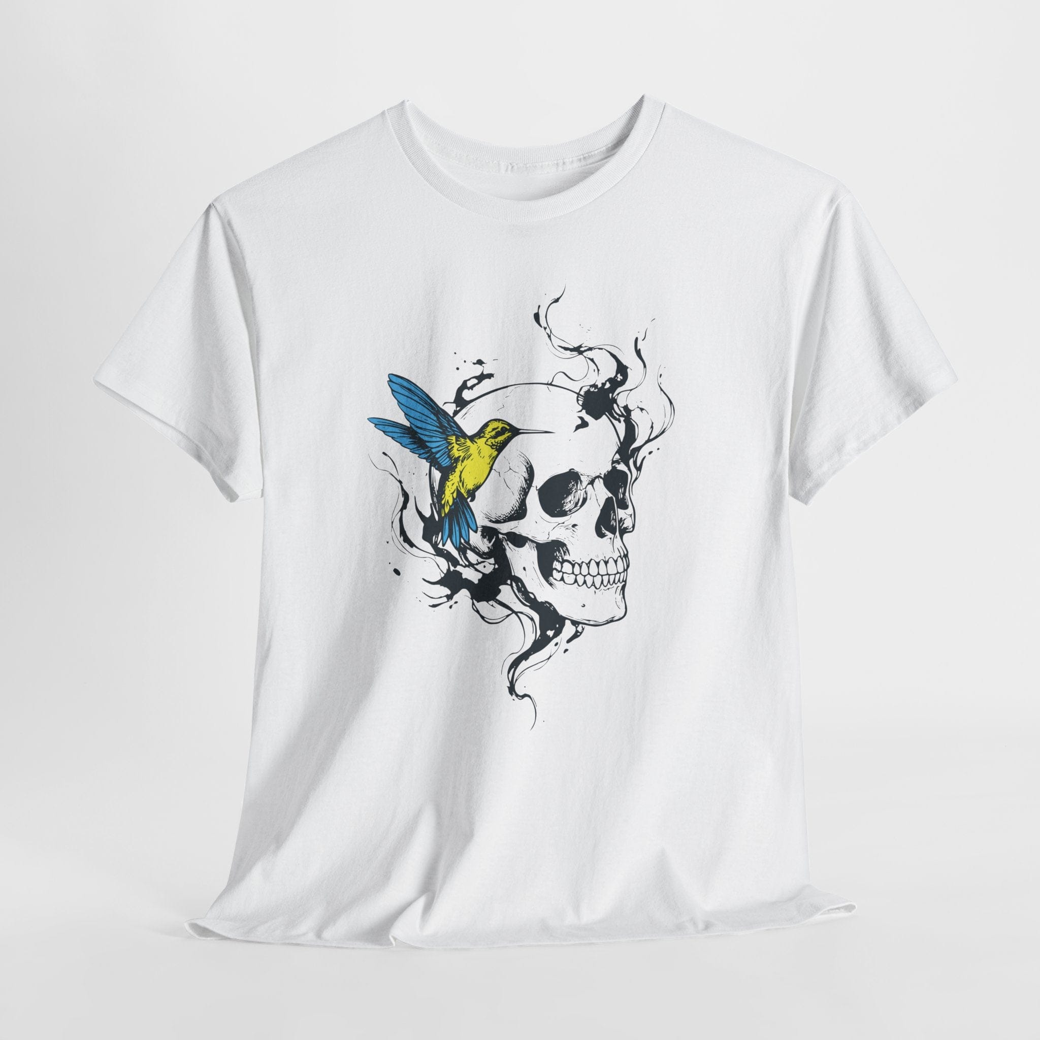 Skull & Hummingbird Edgy T-Shirt