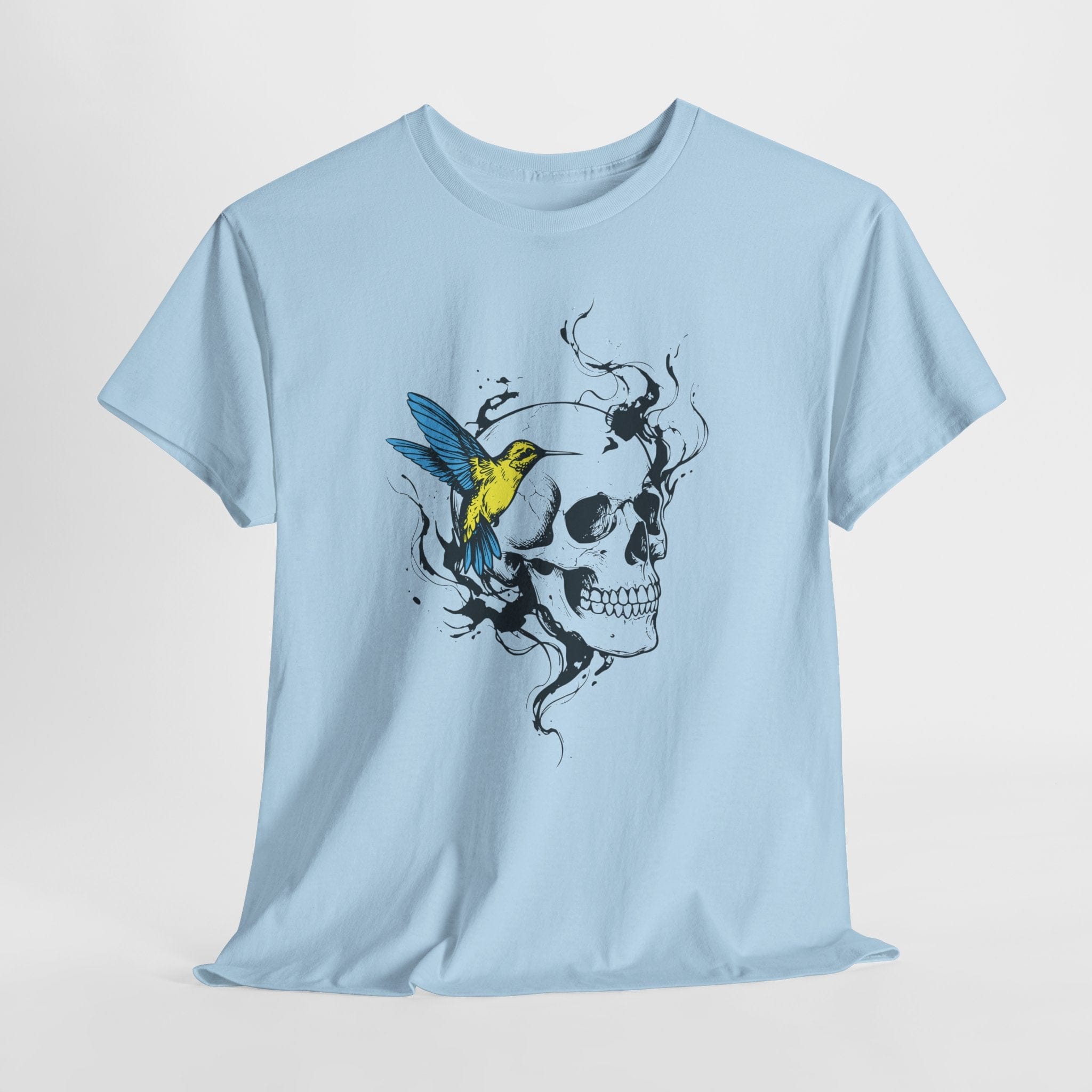 Skull & Hummingbird Edgy T-Shirt