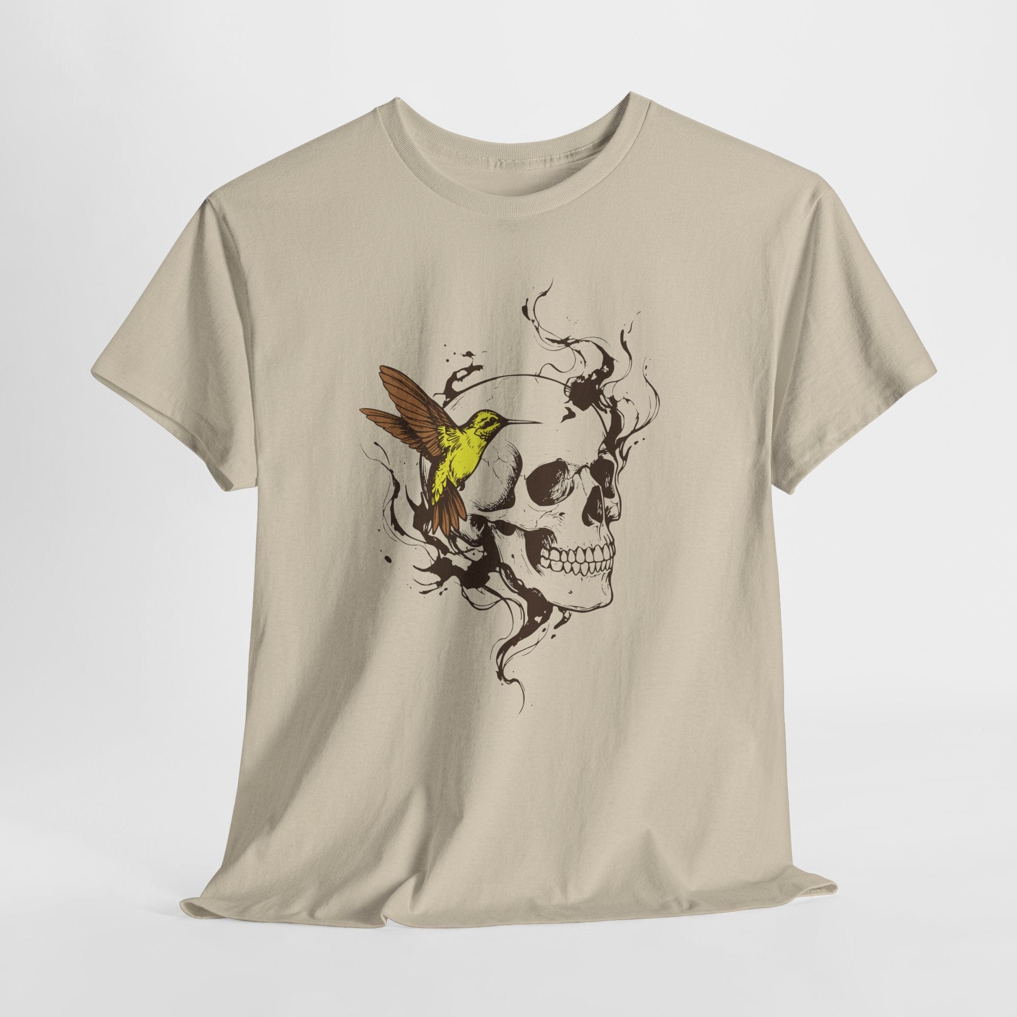 Skull & Hummingbird Edgy T-Shirt