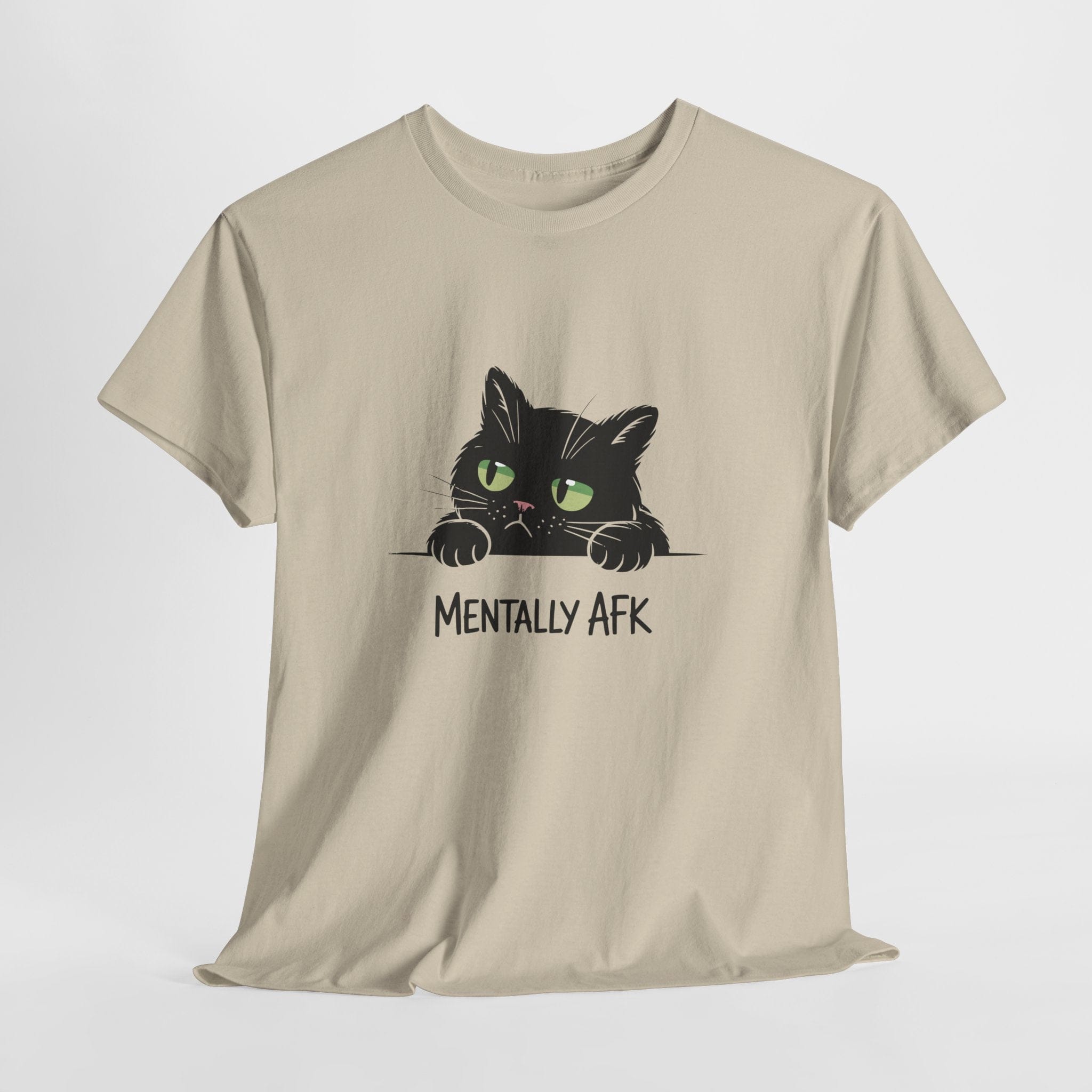 Mentally AFK Cat T‑Shirt (Light)