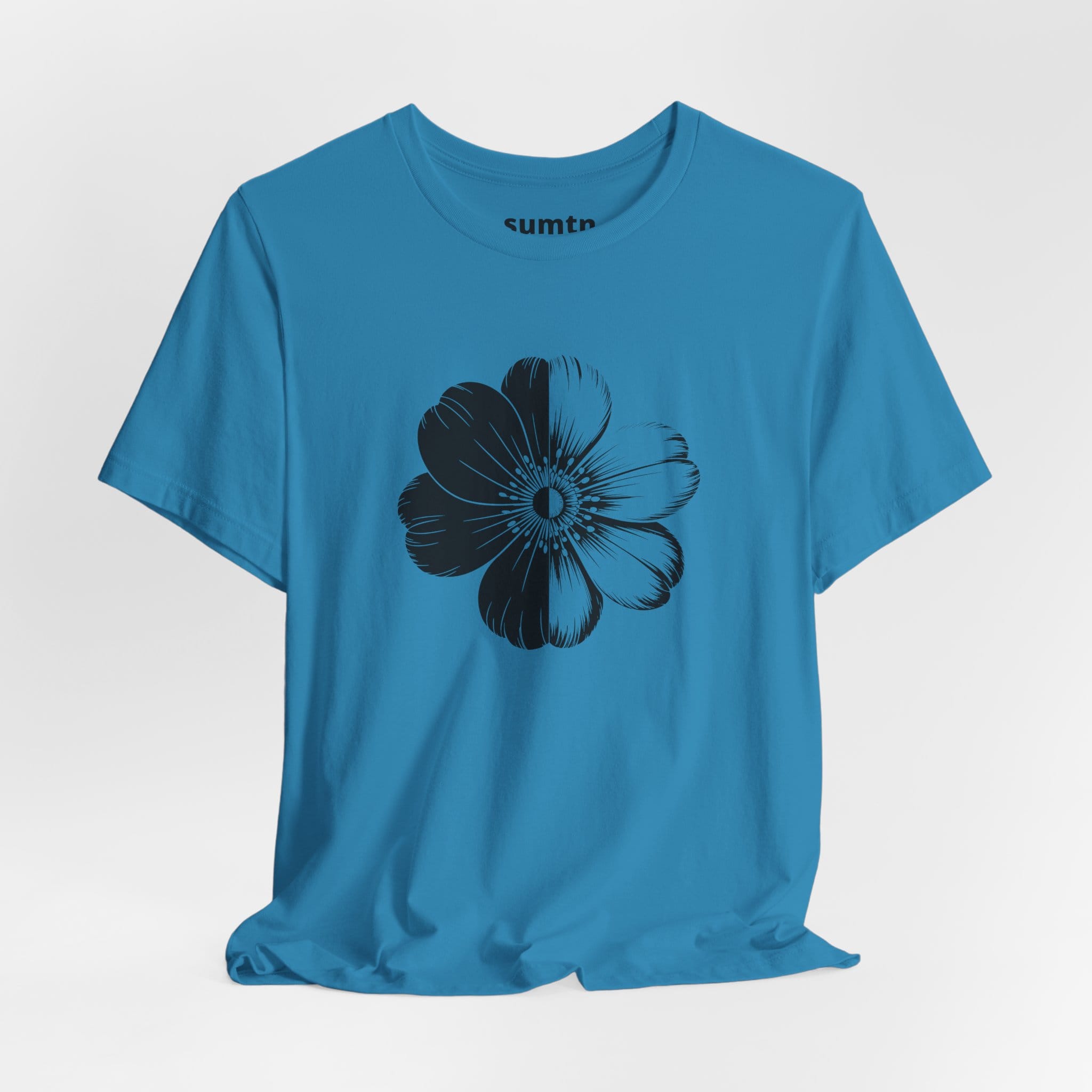 Monochrome Retro Flower T-Shirt (Light)