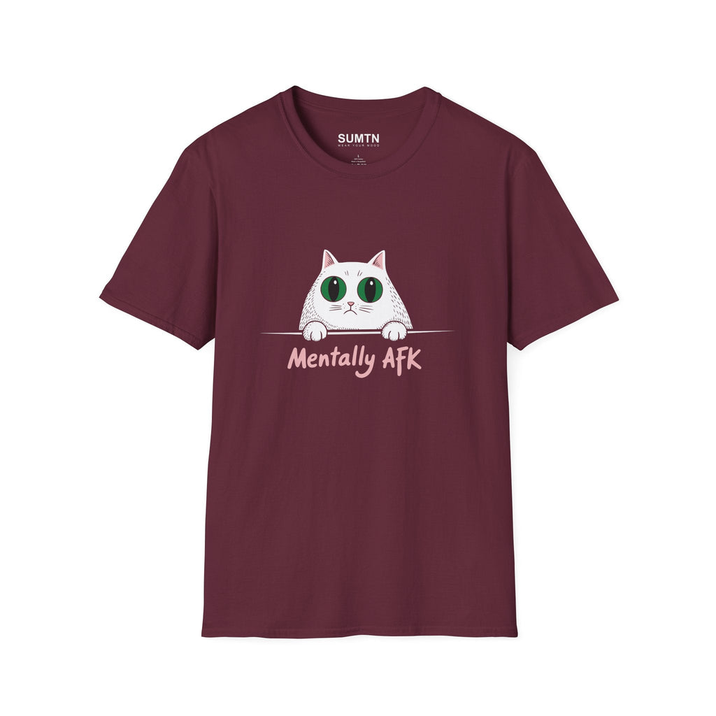 Mentally AFK Cat T-Shirt (Dark)