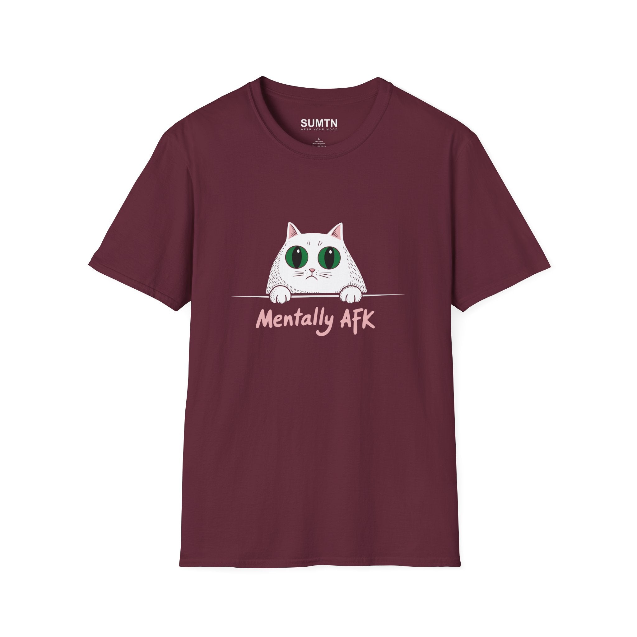 Mentally AFK Cat T-Shirt (Dark)