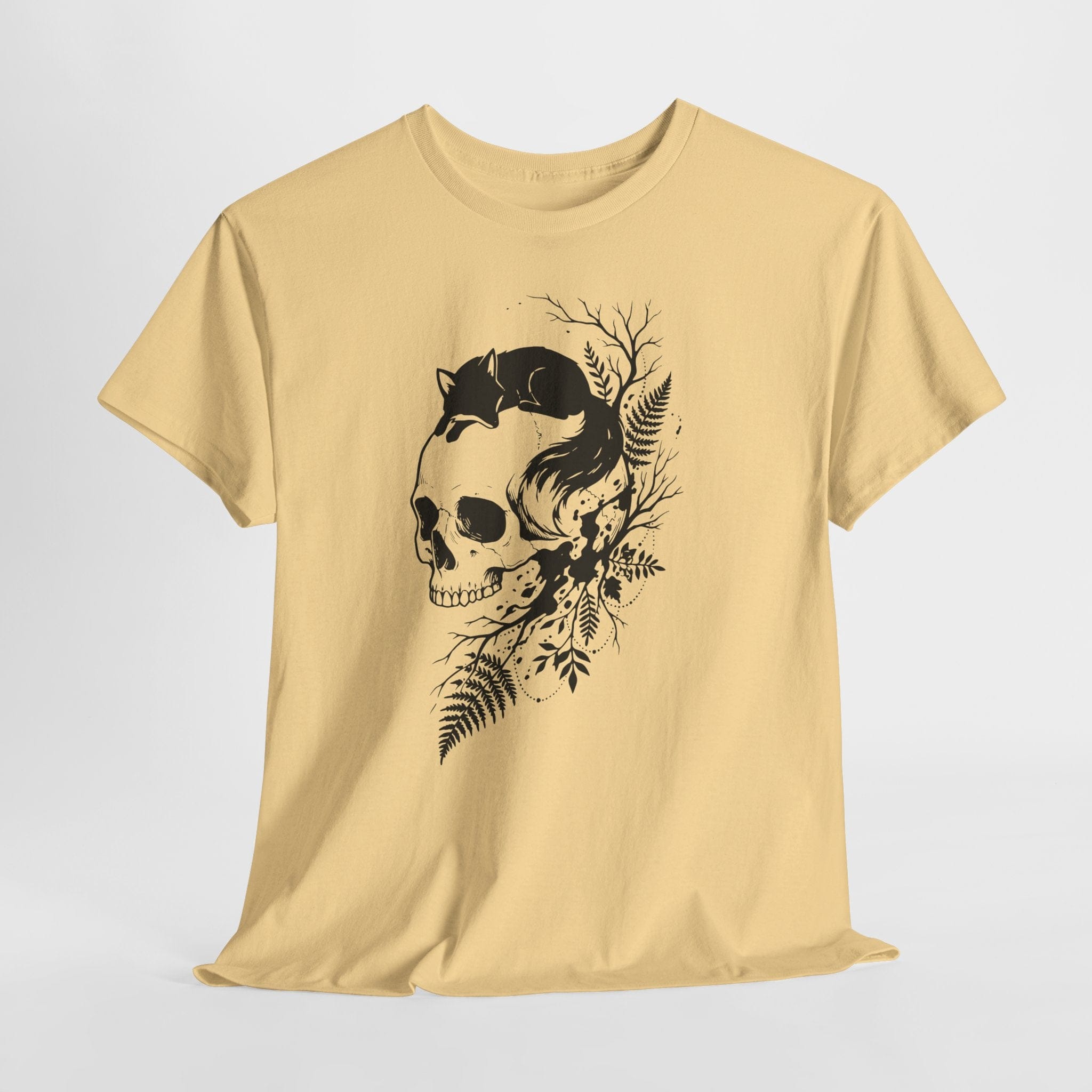Skull & Black Fox Graphic T‑Shirt