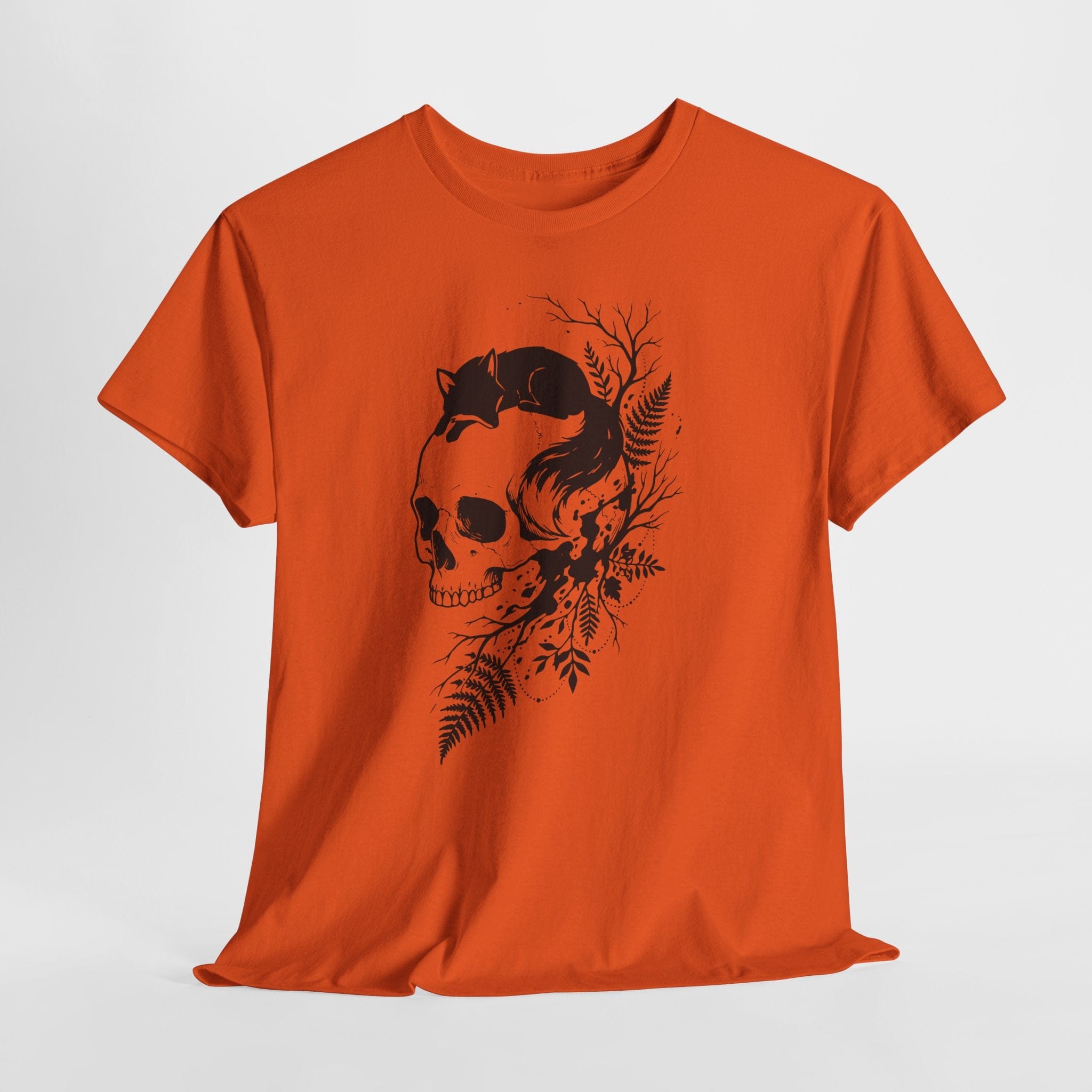 Skull & Black Fox Graphic T‑Shirt