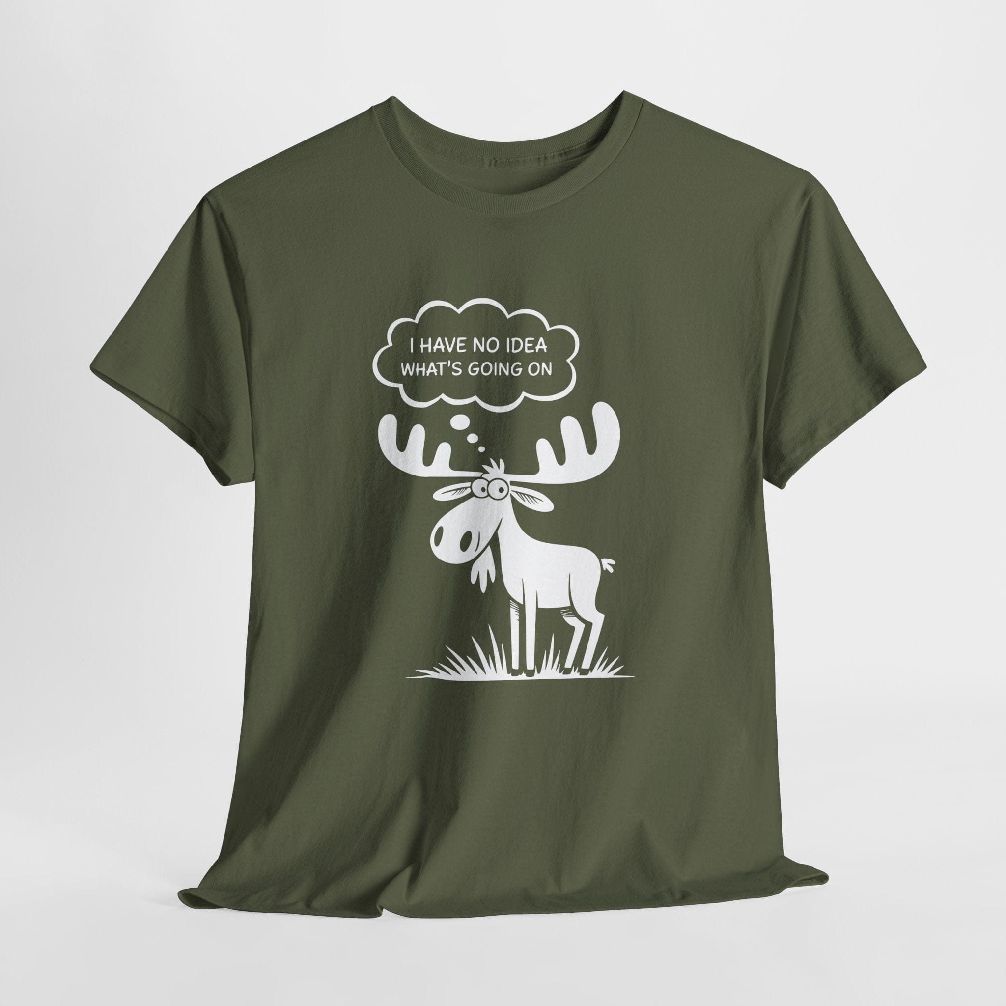 I Have No Idea What's Going On Moose T-Shirt (Dark)