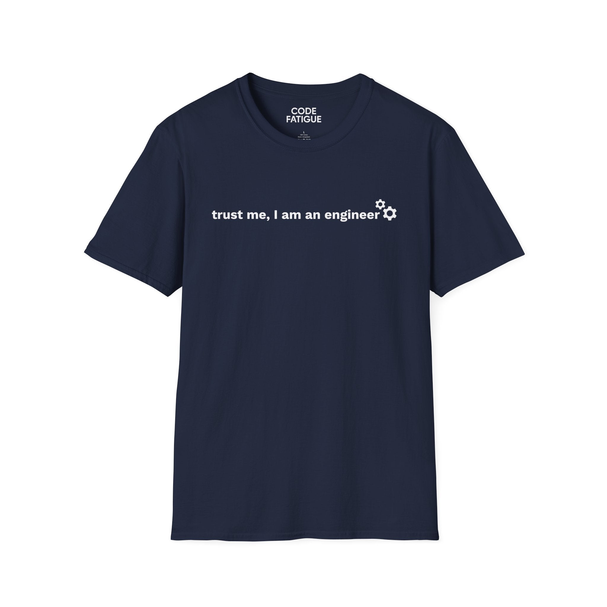 Engineer T-Shirt — "trust me, I am an engineer" Minimal Tech Tee